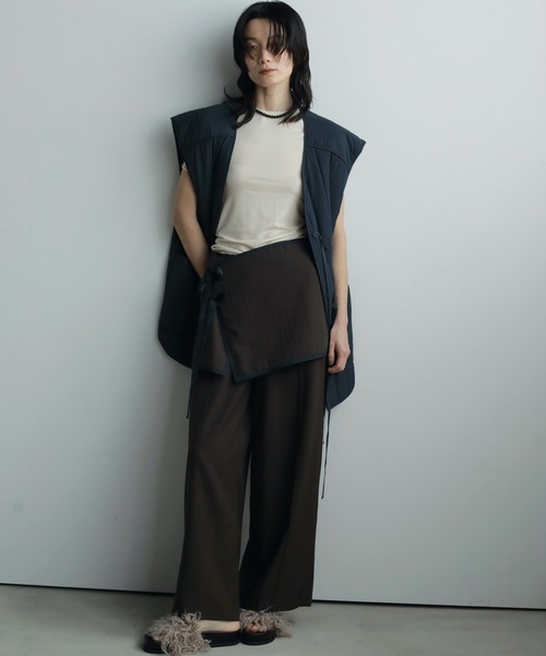 anuke（アンヌーク）の「Pintuck Wide Pants（その他パンツ・レディース・ブラック/ブラウン/ベージュ・36inch/38inch）」の5枚目の写真