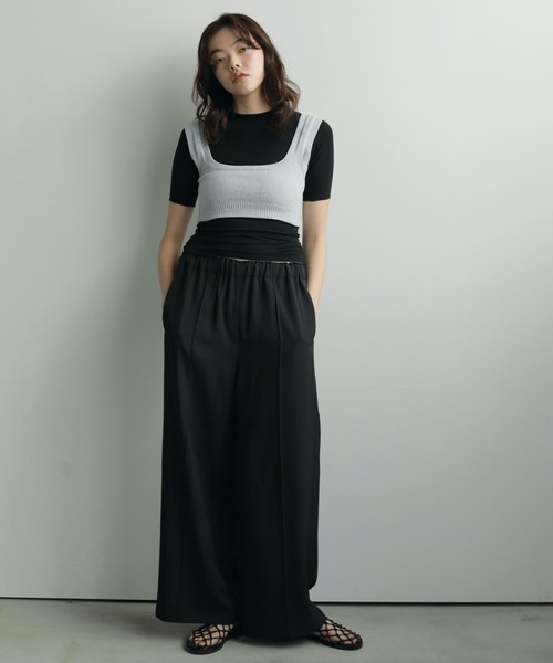 anuke（アンヌーク）の「Pintuck Wide Pants（その他パンツ・レディース・ブラック/ブラウン/ベージュ・36inch/38inch）」の6枚目の写真