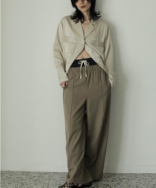 anuke（アンヌーク）の「Pintuck Wide Pants（その他パンツ・レディース・ブラック/ブラウン/ベージュ・36inch/38inch）」の8枚目の写真