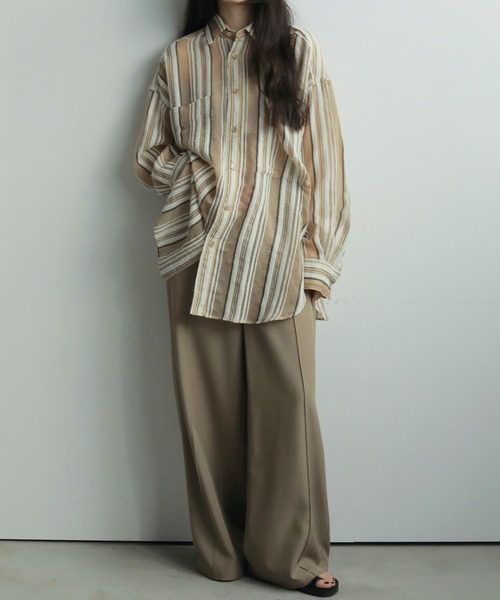 anuke（アンヌーク）の「Pintuck Wide Pants（その他パンツ・レディース・ブラック/ブラウン/ベージュ・36inch/38inch）」の9枚目の写真