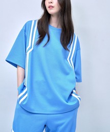 【Nora Lily】Shift Line Short Sleeve Track Top(UNISEX)