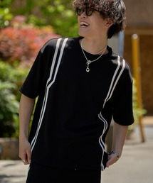 【Nora Lily】Shift Line Short Sleeve Track Top(UNISEX)