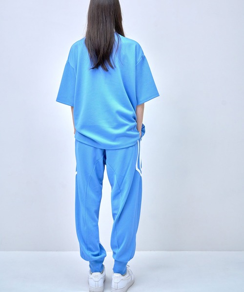 Nora Lily(ノラリリー)の「【Nora Lily】Shift Line Short Sleeve Track Top(UNISEX)(Tシャツ/カットソー・メンズ・ブルー/グリーン/ブラック/パープル・FREE)」の16枚目の写真