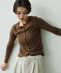 button down long sleeve tight knit / ボタンダウンロングスリーブタイトニット