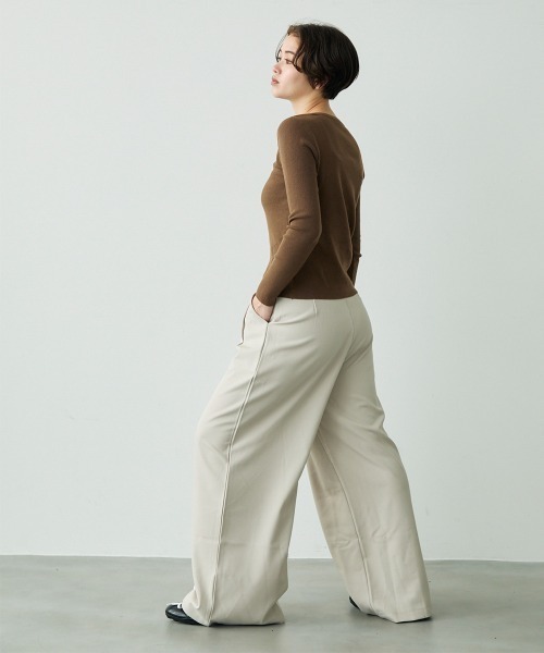 Clum（クルム）の「button down long sleeve tight knit / ボタンダウンロングスリーブタイトニット（ニット/セーター・レディース・ブラウン/レッド/ブラック・FREE）」の20枚目の写真