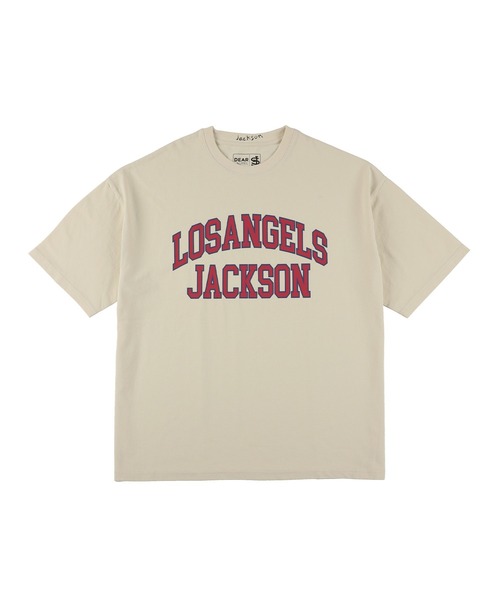 ムラサキスポーツ（ムラサキスポーツ）の「【ムラサキスポーツ限定】DEAR LAUREL × JACSON MATISSE LA JACSON Tシャツ DL25S-JM02（Tシャツ/カットソー・メンズ・ブラウン/パープル/オフホワイト/チャコールグレー・M/L/XL）」の2枚目の写真