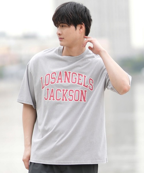 ムラサキスポーツ（ムラサキスポーツ）の「【ムラサキスポーツ限定】DEAR LAUREL × JACSON MATISSE LA JACSON Tシャツ DL25S-JM02（Tシャツ/カットソー・メンズ・ブラウン/パープル/オフホワイト/チャコールグレー・M/L/XL）」の11枚目の写真