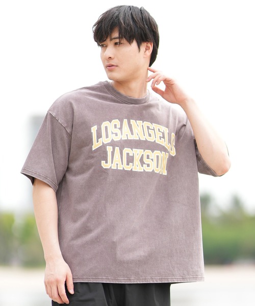 ムラサキスポーツ（ムラサキスポーツ）の「【ムラサキスポーツ限定】DEAR LAUREL × JACSON MATISSE LA JACSON Tシャツ DL25S-JM02（Tシャツ/カットソー・メンズ・ブラウン/パープル/オフホワイト/チャコールグレー・M/L/XL）」の17枚目の写真