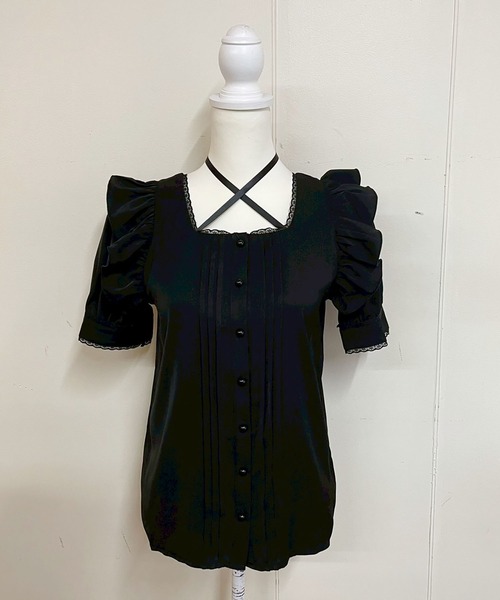 MA*RS(アメーバーマーズ)の「サテンリボン付きフリルブラウス(シャツ/ブラウス・レディース・ホワイト/ブラック/ホワイト×ブラック/オフホワイト/チャコールグレー/ピンク/ブラック×ホワイト/ブラック×ブラック/ホワイト×ホワイト・FREE)」の19枚目の写真