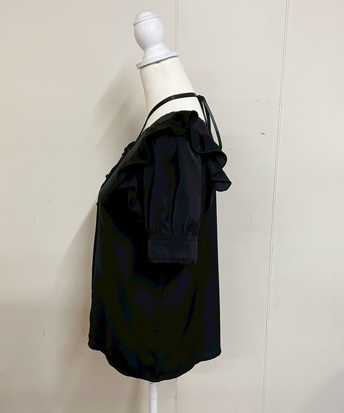 MA*RS(アメーバーマーズ)の「サテンリボン付きフリルブラウス(シャツ/ブラウス・レディース・ホワイト/ブラック/ホワイト×ブラック/オフホワイト/チャコールグレー/ピンク/ブラック×ホワイト/ブラック×ブラック/ホワイト×ホワイト・FREE)」の20枚目の写真