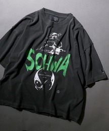 SITRY（シトリー）の「SCHWA/シュワ ヴィンテージライク ピグメント加工 オーバーサイズ ショート丈 半袖Tシャツ レディース メンズ（Tシャツ/カットソー・メンズ）」