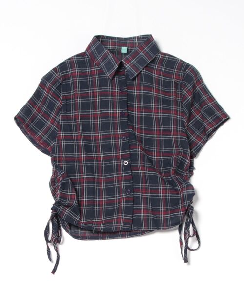 美品 MHL. M相当 チェック柄 コットン レギュラーカラー 半袖シャツ EMMA CLOTHES シャツ ヴィンテージライク レギュラーカラーミニ