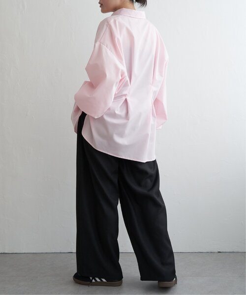 VENCEEXCHANGE(ヴァンスエクスチェンジ)の「ブロードウエストタックシャツ(シャツ/ブラウス・レディース・チャコール/オフホワイト/イエロー/ブルー/ピンク・FREE)」の11枚目の写真