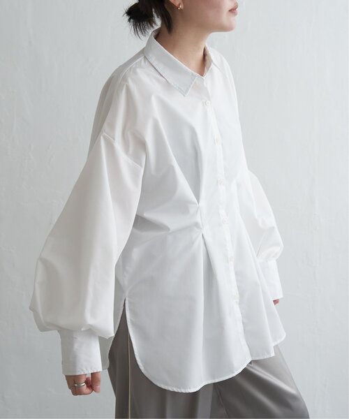 VENCEEXCHANGE(ヴァンスエクスチェンジ)の「ブロードウエストタックシャツ(シャツ/ブラウス・レディース・チャコール/オフホワイト/イエロー/ブルー/ピンク・FREE)」の12枚目の写真