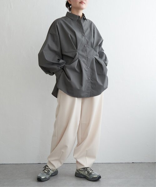 VENCEEXCHANGE(ヴァンスエクスチェンジ)の「ブロードウエストタックシャツ(シャツ/ブラウス・レディース・チャコール/オフホワイト/イエロー/ブルー/ピンク・FREE)」の20枚目の写真