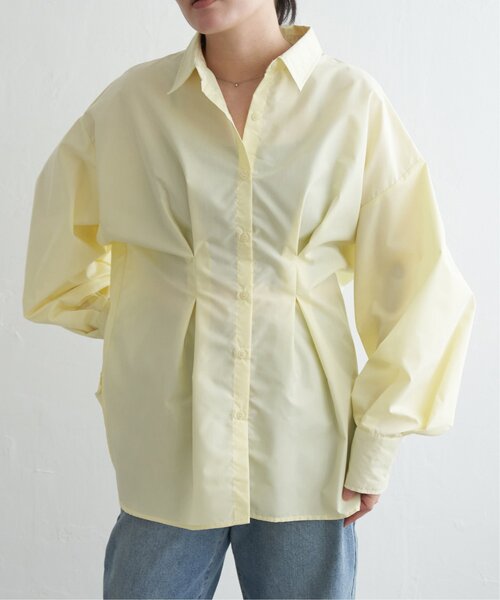 VENCEEXCHANGE(ヴァンスエクスチェンジ)の「ブロードウエストタックシャツ(シャツ/ブラウス・レディース・チャコール/オフホワイト/イエロー/ブルー/ピンク・FREE)」の22枚目の写真