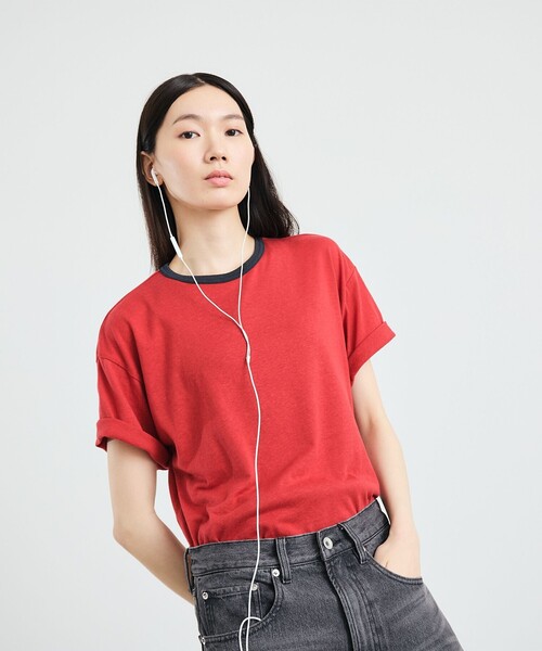 City Ambient Products(シティアンビエントプロダクツ)の「City Ambient Products: T/C/R コンパクト リンガー Tシャツ(Tシャツ/カットソー・メンズ・サックスブルー/ライトグレー/レッド・SMALL/MEDIUM/LARGE)」の3枚目の写真