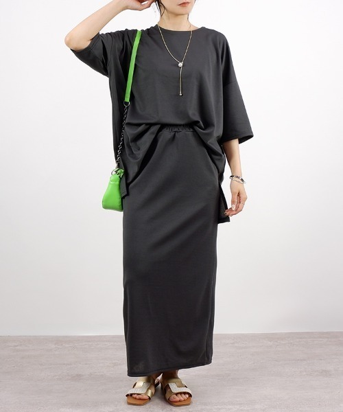 CLOTHY(クロシィ)の「【風通しバツグン!ゆったりオーバーシルエット】フクレBIGTシャツ(Tシャツ/カットソー・レディース・ブラウン/チャコールグレー/ブラック/ホワイト・FREE)」の22枚目の写真