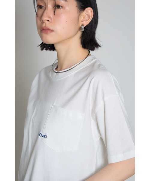 NOSWEA Tシャツ ホワイト ロゴ刺繍