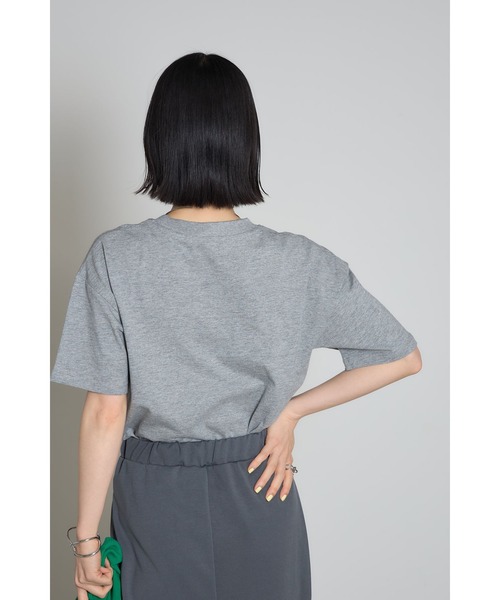 &. NOSTALGIA(アンドドットノスタルジア)の「刺繍ロゴポケットTシャツ【Ouah!】(Tシャツ/カットソー・レディース・オフホワイト/グレー/ブラック・M)」の10枚目の写真