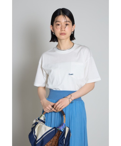&. NOSTALGIA(アンドドットノスタルジア)の「刺繍ロゴポケットTシャツ【Ouah!】(Tシャツ/カットソー・レディース・オフホワイト/グレー/ブラック・M)」の18枚目の写真