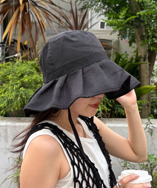 CIAOPANIC TYPY『【UV】たためるジュートフリルHAT』