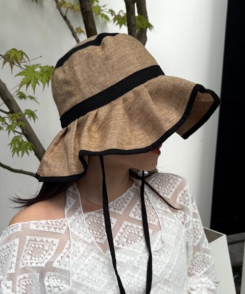 CIAOPANICTYPY『【UV】たためるジュートフリルHAT』