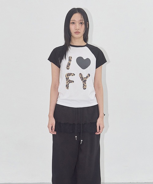 FANCY CLUB（ファンシークラブ）の「FANCY CLUB/ファンシークラブ I LOVE FY TEE Tシャツ（Tシャツ/カットソー・レディース・グレー/ホワイト・ONE SIZE）」の18枚目の写真