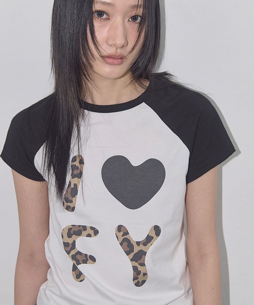 FANCY CLUB（ファンシークラブ）の「FANCY CLUB/ファンシークラブ I LOVE FY TEE Tシャツ（Tシャツ/カットソー・レディース・グレー/ホワイト・ONE SIZE）」の17枚目の写真