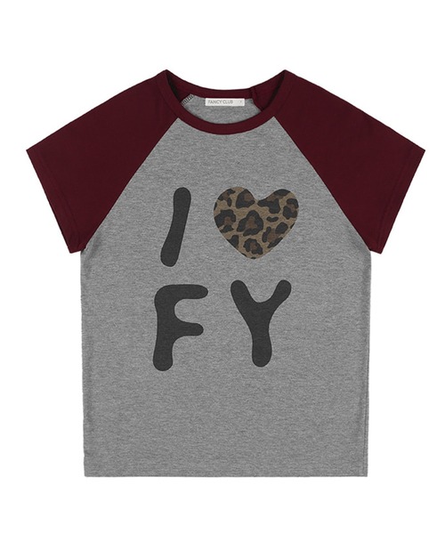 FANCY CLUB（ファンシークラブ）の「FANCY CLUB/ファンシークラブ I LOVE FY TEE Tシャツ（Tシャツ/カットソー・レディース・グレー/ホワイト・ONE SIZE）」の3枚目の写真