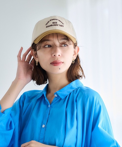 studio CLIP（スタディオクリップ）の「【抗菌防臭】サマーPOPロゴキャップ（キャップ・レディース・ベージュ/ネイビー/グリーン/オフホワイト・FREE）」の3枚目の写真