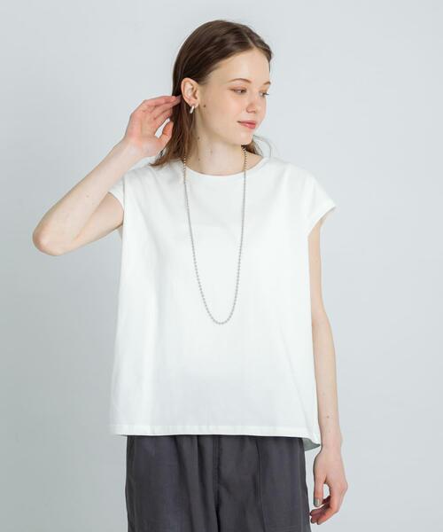 URBAN RESEARCH Sonny Label（アーバンリサーチサニーレーベル）の「『UR TECH ひやサラクール』フレンチスリーブTシャツ（Tシャツ/カットソー・レディース・オフホワイト/チャコールグレー/ピンク/グレー系その他・FREE）」の5枚目の写真