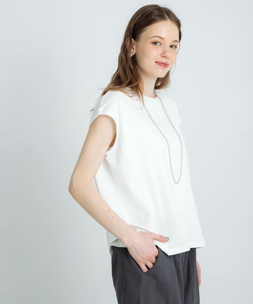 URBAN RESEARCH Sonny Label（アーバンリサーチサニーレーベル）の「『UR TECH ひやサラクール』フレンチスリーブTシャツ（Tシャツ/カットソー・レディース・オフホワイト/チャコールグレー/ピンク/グレー系その他・FREE）」の7枚目の写真