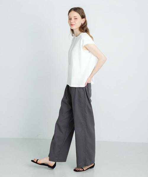 URBAN RESEARCH Sonny Label（アーバンリサーチサニーレーベル）の「『UR TECH ひやサラクール』フレンチスリーブTシャツ（Tシャツ/カットソー・レディース・オフホワイト/チャコールグレー/ピンク/グレー系その他・FREE）」の10枚目の写真