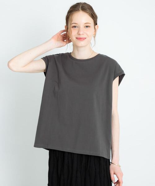 URBAN RESEARCH Sonny Label（アーバンリサーチサニーレーベル）の「『UR TECH ひやサラクール』フレンチスリーブTシャツ（Tシャツ/カットソー・レディース・オフホワイト/チャコールグレー/ピンク/グレー系その他・FREE）」の14枚目の写真