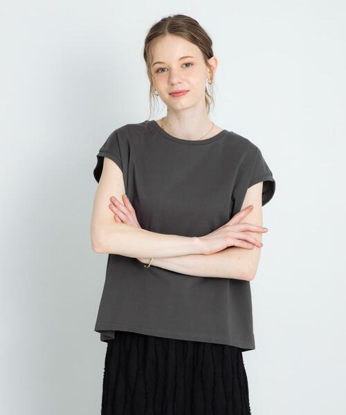 URBAN RESEARCH Sonny Label（アーバンリサーチサニーレーベル）の「『UR TECH ひやサラクール』フレンチスリーブTシャツ（Tシャツ/カットソー・レディース・オフホワイト/チャコールグレー/ピンク/グレー系その他・FREE）」の15枚目の写真