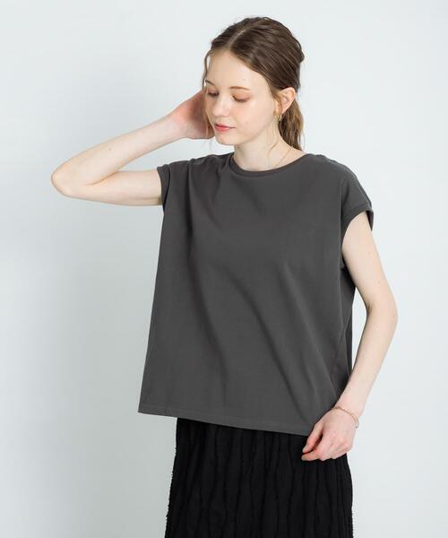 URBAN RESEARCH Sonny Label（アーバンリサーチサニーレーベル）の「『UR TECH ひやサラクール』フレンチスリーブTシャツ（Tシャツ/カットソー・レディース・オフホワイト/チャコールグレー/ピンク/グレー系その他・FREE）」の16枚目の写真