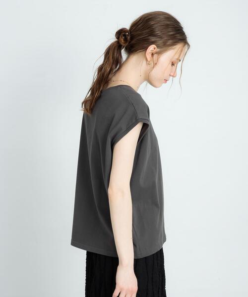 URBAN RESEARCH Sonny Label（アーバンリサーチサニーレーベル）の「『UR TECH ひやサラクール』フレンチスリーブTシャツ（Tシャツ/カットソー・レディース・オフホワイト/チャコールグレー/ピンク/グレー系その他・FREE）」の17枚目の写真