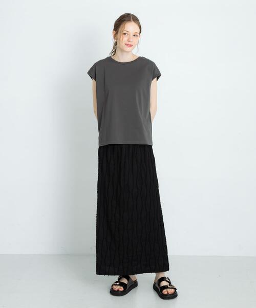 URBAN RESEARCH Sonny Label（アーバンリサーチサニーレーベル）の「『UR TECH ひやサラクール』フレンチスリーブTシャツ（Tシャツ/カットソー・レディース・オフホワイト/チャコールグレー/ピンク/グレー系その他・FREE）」の18枚目の写真