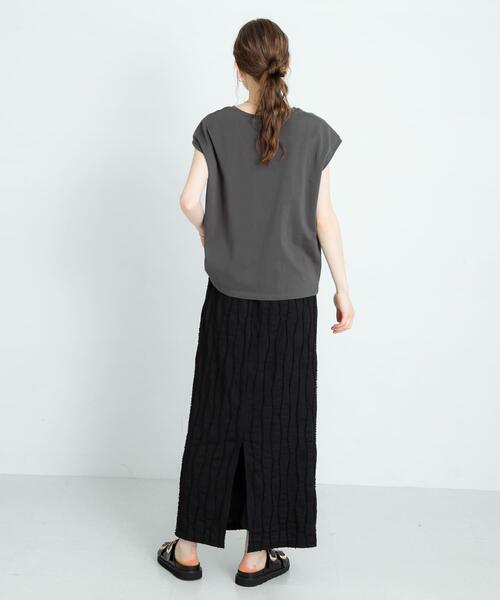 URBAN RESEARCH Sonny Label（アーバンリサーチサニーレーベル）の「『UR TECH ひやサラクール』フレンチスリーブTシャツ（Tシャツ/カットソー・レディース・オフホワイト/チャコールグレー/ピンク/グレー系その他・FREE）」の20枚目の写真