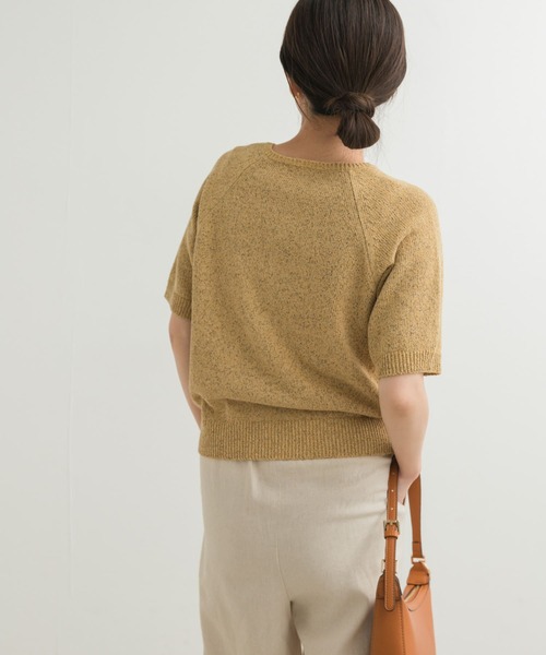 URBAN RESEARCH DOORS(アーバンリサーチドアーズ)の「MIXメランジ半袖ニット(ニット/セーター・レディース・マスタード/ナチュラル・MEDIUM)」の12枚目の写真