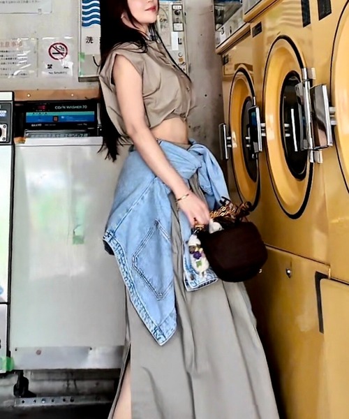 THEODORIC.dy(セオドリックディ)の「コンパクトシャツ&スカートセット(美バランスで魅せるセットアップ)/Compact Shirt & Skirt Set(ワンピース・レディース・ホワイト/ブラック/カーキ・FREE)」の7枚目の写真