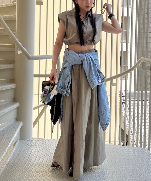 THEODORIC.dy(セオドリックディ)の「コンパクトシャツ&スカートセット(美バランスで魅せるセットアップ)/Compact Shirt & Skirt Set(ワンピース・レディース・ホワイト/ブラック/カーキ・FREE)」の16枚目の写真
