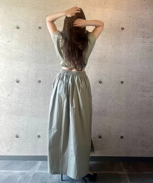 THEODORIC.dy(セオドリックディ)の「コンパクトシャツ&スカートセット(美バランスで魅せるセットアップ)/Compact Shirt & Skirt Set(ワンピース・レディース・ホワイト/ブラック/カーキ・FREE)」の18枚目の写真