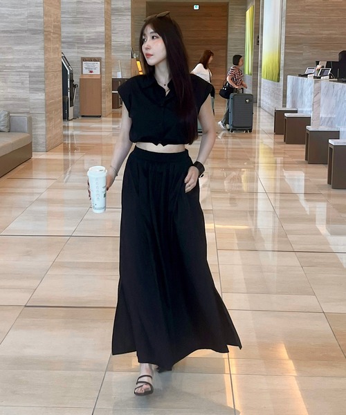 ミチコロンドン✨CHOPIN✨ユニオンジャック✨スカートセットアップ✨5点セット コンパクトシャツ＆スカートセット（美バランスで魅せる