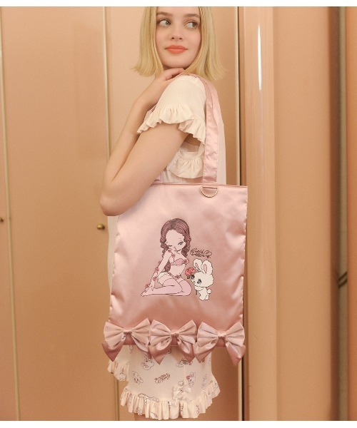 ピーチジョン ぬい服 abib オーガンジーショッパー トートバッグ