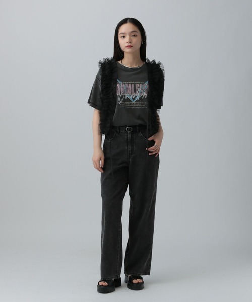 LEPSIM(レプシィム)の「シアーチュールフリルベスト 498700(ベスト・レディース・ブラック/グレー/ブラウン/オフホワイト・FREE)」の8枚目の写真