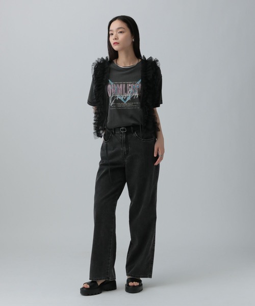 【レプシィム】チュールベスト＆サイドフリルパンツ セール】シアーチュールフリルベスト 498700（ベスト）｜LEPSIM