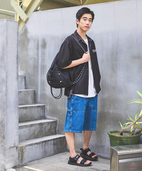 niko and...（ニコアンド）の「カラーコードナップサック（バックパック/リュック・メンズ・ブラック/オフホワイト・FREE）」の18枚目の写真