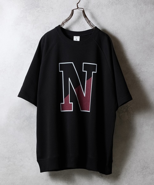 NUMBER (N)INE（ナンバーナイン）の「N-LOGO PRINTED S/S SWEATSHIRT / エヌ ロゴ プリント 半袖 クルーネック スウェット（スウェット・メンズ・ブラック/トップグレー・4/2/3）」の3枚目の写真